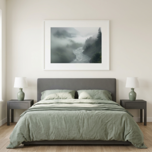 Mountain Reverie in a bedroom setting